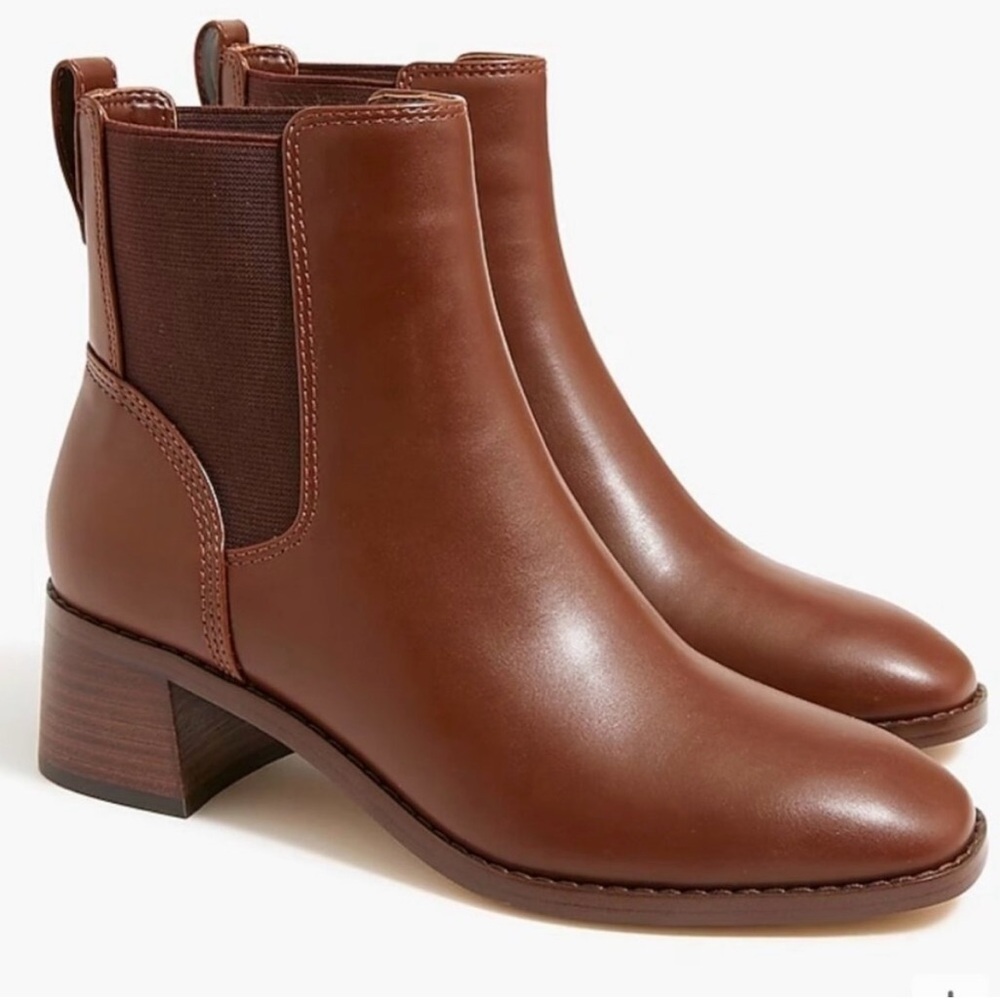 Jcrew Brown Leather Chelsea Boots